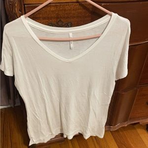 White flowy tee